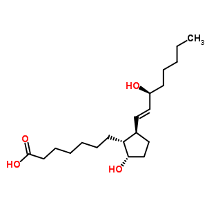7-[(1R,2S,5R)-2-羥基-5-[(E,3S)-3-羥基辛-1-烯基]環(huán)戊基]庚酸結(jié)構(gòu)式_37785-98-1結(jié)構(gòu)式