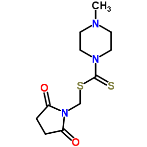 (2,5-Dioxopyrrolidin-1-yl)methyl 4-methylpiperazine-1-carbodithioateStructure,38221-41-9Structure (2,5-Dioxopyrrolidin-1-yl)methyl 4-methylpiperazine-1-carbodithioate Structure,38221-41-9Structure