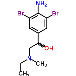 1-(4-氨基-3,5-二溴-苯基)-2-(乙基-甲基-氨基)乙醇結(jié)構(gòu)式_38338-84-0結(jié)構(gòu)式