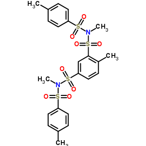 N,N,4-三甲基-N,N-雙-(4-甲基苯基)磺?；?苯-1,3-二磺酰胺結(jié)構(gòu)式_3905-00-8結(jié)構(gòu)式