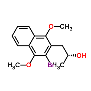 (R)-1-(3-溴-1,4-二甲氧基-2-萘)-2-丙醇結(jié)構(gòu)式_404909-82-6結(jié)構(gòu)式