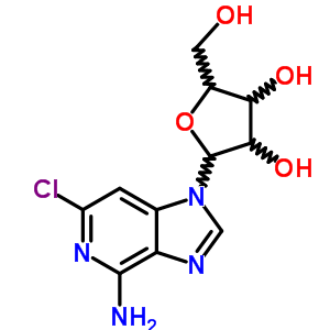 4-氨基-6-氯-1-beta-D-呋喃核糖基咪唑并[4,5-c]吡啶結(jié)構(gòu)式_40656-71-1結(jié)構(gòu)式