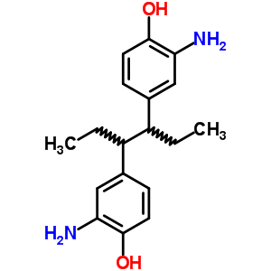 2-氨基-4-[4-(3-氨基-4-羥基-苯基)-3-己基]苯酚結(jié)構(gòu)式_41172-52-5結(jié)構(gòu)式