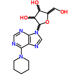 9H-purine,6-(1-piperidinyl)-9-b-d-ribofuranosyl-Structure,41552-92-5Structure 9H-purine,6-(1-piperidinyl)-9-b-d-ribofuranosyl- Structure,41552-92-5Structure