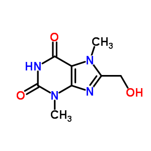 8-(Hydroxymethyl)-3,7-dimethyl-purine-2,6-dioneStructure,42204-38-6Structure 8-(Hydroxymethyl)-3,7-dimethyl-purine-2,6-dione Structure,42204-38-6Structure