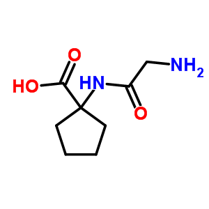 1-((Aminoacetyl)amino)cyclopentanecarboxylic acidStructure,42558-81-6Structure 1-((Aminoacetyl)amino)cyclopentanecarboxylic acid Structure,42558-81-6Structure