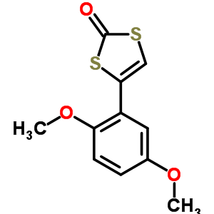 1,3-Dithiol-2-one,4-(2,5-dimethoxyphenyl)-Structure,42573-97-7Structure 1,3-Dithiol-2-one,4-(2,5-dimethoxyphenyl)- Structure,42573-97-7Structure