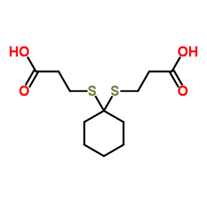 Cyclohexane-1,1-bis(3-thiopropionic acid)Structure,4265-55-8Structure Cyclohexane-1,1-bis(3-thiopropionic acid) Structure,4265-55-8Structure