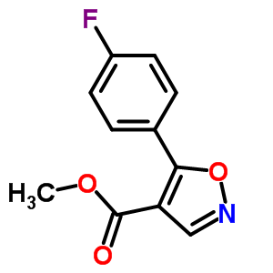 4-Isoxazolecarboxylicacid,5-(4-fluorophenyl)-,methylester(9ci)Structure,430534-58-0Structure 4-Isoxazolecarboxylicacid,5-(4-fluorophenyl)-,methylester(9ci) Structure,430534-58-0Structure