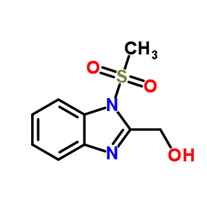 (1-Methylsulfonylbenzoimidazol-2-yl)methanolStructure,43215-15-2Structure (1-Methylsulfonylbenzoimidazol-2-yl)methanol Structure,43215-15-2Structure