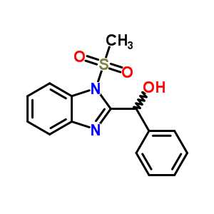 (1-Methylsulfonylbenzoimidazol-2-yl)-phenyl-methanolStructure,43215-17-4Structure (1-Methylsulfonylbenzoimidazol-2-yl)-phenyl-methanol Structure,43215-17-4Structure