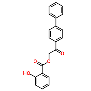 2-羥基苯甲酸-2-[1,1-聯(lián)苯]-4-基-2-氧代乙酯結(jié)構(gòu)式_4347-80-2結(jié)構(gòu)式