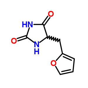 2,4-Imidazolidinedione,5-(2-furanylmethyl)-Structure,4349-14-8Structure 2,4-Imidazolidinedione,5-(2-furanylmethyl)- Structure,4349-14-8Structure