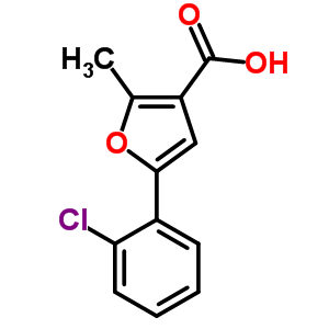 5-(2-Chlorophenyl)-2-methylfuran-3-carboxylicacidStructure,4414-49-7Structure 5-(2-Chlorophenyl)-2-methylfuran-3-carboxylicacid Structure,4414-49-7Structure