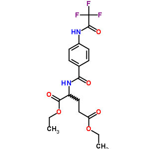 2-[[4-[(2,2,2-三氟乙?；?氨基]苯甲?；鵠氨基]戊二酸二乙酯結構式_451-31-0結構式
