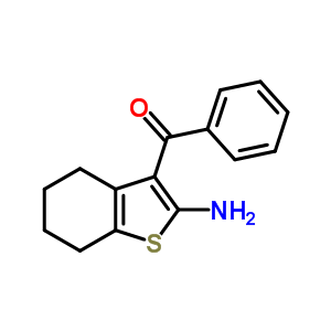(2-氨基-4,5,6,7-四氫苯并[b]噻吩-3-基)-苯甲酮結(jié)構(gòu)式_4651-72-3結(jié)構(gòu)式