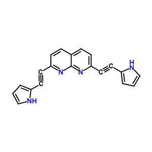2,7-Bis-(1h-pyrrol-2-yl)ethynyl-1,8-naphthyridineStructure,467435-64-9Structure 2,7-Bis-(1h-pyrrol-2-yl)ethynyl-1,8-naphthyridine Structure,467435-64-9Structure