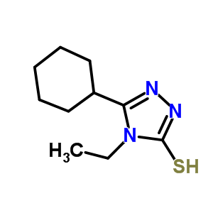 5-Cyclohexyl-4-ethyl-4H-1,2,4-triazole-3-thiolStructure,482650-81-7Structure 5-Cyclohexyl-4-ethyl-4H-1,2,4-triazole-3-thiol Structure,482650-81-7Structure