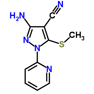 1H-pyrazole-4-carbonitrile,3-amino-5-(methylthio)-1-(2-pyridinyl)-Structure,501656-23-1Structure 1H-pyrazole-4-carbonitrile,3-amino-5-(methylthio)-1-(2-pyridinyl)- Structure,501656-23-1Structure