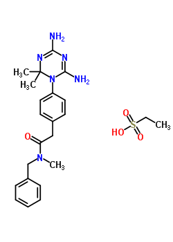 N-芐基-2-[4-(4,6-二氨基-2,2-二甲基-1,3,5-噻嗪-1-基)苯基]-n-甲基-乙酰胺結(jié)構(gòu)式_50510-26-4結(jié)構(gòu)式