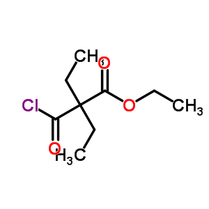 Ethyl 2-carbonochloridoyl-2-ethyl-butanoateStructure,50547-85-8Structure Ethyl 2-carbonochloridoyl-2-ethyl-butanoate Structure,50547-85-8Structure