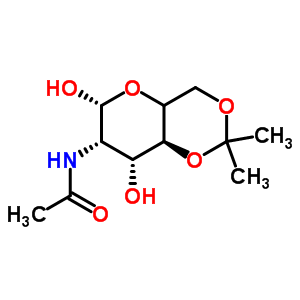 2-乙酰氨基-2-脫氧-4,6-O-異亞丙基-D-吡喃葡萄糖結(jié)構(gòu)式_50605-09-9結(jié)構(gòu)式