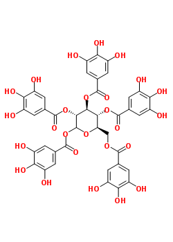 D-glucopyranose 1,2,3,4,6-pentakis(3,4,5-trihydroxybenzoate)Structure,50678-27-8Structure D-glucopyranose 1,2,3,4,6-pentakis(3,4,5-trihydroxybenzoate) Structure,50678-27-8Structure