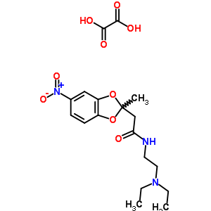 N-(2-二乙基氨基乙基)-2-甲基-5-硝基-1,3-苯并二氧雜環(huán)戊烯-2-乙酰胺結(jié)構(gòu)式_50836-11-8結(jié)構(gòu)式