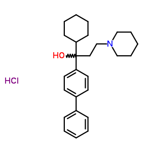 Alpha-(4-聯(lián)苯)-alpha-環(huán)己基-1-哌啶丙醇鹽酸鹽結(jié)構(gòu)式_50910-34-4結(jié)構(gòu)式