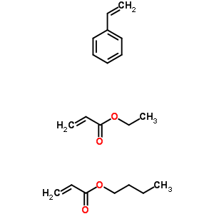 2-Propenoic acid, butyl ester, polymer with ethenylbenzene and ethyl 2-propenoateStructure,51243-47-1Structure 2-Propenoic acid, butyl ester, polymer with ethenylbenzene and ethyl 2-propenoate Structure,51243-47-1Structure