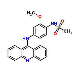 N-(4-(9-acridinylamino)-2-methoxyphenyl)methanesulfonamide methanesulfonateStructure,51264-17-6Structure N-(4-(9-acridinylamino)-2-methoxyphenyl)methanesulfonamide methanesulfonate Structure,51264-17-6Structure