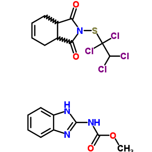 Methyl 1h-benzimidazol-2-ylcarbamate mixt. with 3a,4,7,7a-tetrahydro-2-((1,1,2,2-tetrachloroethyl)thio)-1h-isoindole-1,3(2h)-dioneStructure,51602-12-1Structure Methyl 1h-benzimidazol-2-ylcarbamate mixt. with 3a,4,7,7a-tetrahydro-2-((1,1,2,2-tetrachloroethyl)thio)-1h-isoindole-1,3(2h)-dione Structure,51602-12-1Structure