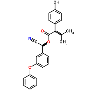 4-甲基-α-(1-甲基乙基)苯乙酸 氰基(3-苯氧基苯基)甲酯結(jié)構(gòu)式_51630-53-6結(jié)構(gòu)式