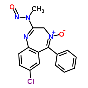7-Chloro-n-methyl-n-nitroso-5-phenyl-3h-1,4-benzodiazepin-2-amine 4-oxideStructure,51715-17-4Structure 7-Chloro-n-methyl-n-nitroso-5-phenyl-3h-1,4-benzodiazepin-2-amine 4-oxide Structure,51715-17-4Structure