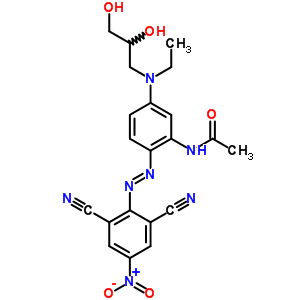 N-[2-[(2,6-二氰基-4-硝基苯基)氮雜]-5-[(2,3-二羥基丙基)乙基氨基]苯基]乙酰胺結(jié)構(gòu)式_51897-39-3結(jié)構(gòu)式