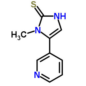 1-Methyl -5-pyridin-3-yl -1h-imidazole-2-thiolStructure,51941-16-3Structure 1-Methyl -5-pyridin-3-yl -1h-imidazole-2-thiol Structure,51941-16-3Structure