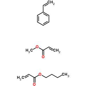 2-Propenoic acid, butyl ester, polymer with ethenylbenzene and methyl 2-propenoateStructure,52192-05-9Structure 2-Propenoic acid, butyl ester, polymer with ethenylbenzene and methyl 2-propenoate Structure,52192-05-9Structure