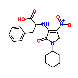 N-(4-nitro-1-cyclohexyl-2-oxo-3-pyrrolin-3-yl)phenylalanineStructure,52555-26-7Structure N-(4-nitro-1-cyclohexyl-2-oxo-3-pyrrolin-3-yl)phenylalanine Structure,52555-26-7Structure