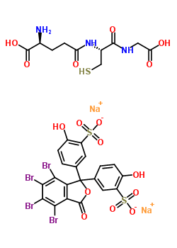 谷胱甘肽-磺基溴苯酞共軛體結(jié)構(gòu)式_52682-84-5結(jié)構(gòu)式