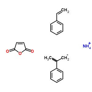 2,5-呋喃二酮與苯乙烯和 (1-甲基乙基)苯調(diào)聚物銨鹽結(jié)構(gòu)式_52720-34-0結(jié)構(gòu)式