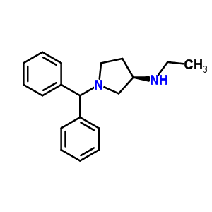 (3R)-1-(二苯基甲基)-n-乙基-3-吡咯烷胺結(jié)構(gòu)式_52963-49-2結(jié)構(gòu)式
