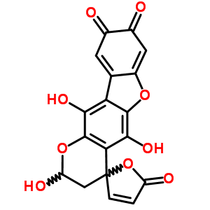 2,3-二氫-2,8,9-三羥基螺[4h-苯并呋喃并[2,3-g]-1-苯并吡喃-4,2(5h)-呋喃]-5,5,11-三酮結(jié)構(gòu)式_53274-37-6結(jié)構(gòu)式