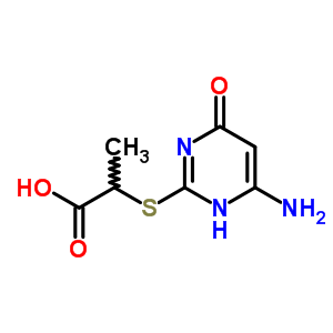 2-[(6-氨基-4-氧代-1,4-二氫嘧啶-2-基)硫代]丙酸結(jié)構(gòu)式_532954-30-6結(jié)構(gòu)式