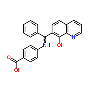 4-((8-Hydroxyquinolin-7-yl)(phenyl)methylamino)benzoic acidStructure,5335-97-7Structure 4-((8-Hydroxyquinolin-7-yl)(phenyl)methylamino)benzoic acid Structure,5335-97-7Structure