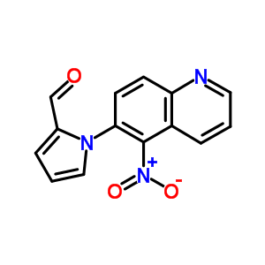 1H-pyrrole-2-carboxaldehyde,1-(5-nitro-6-quinolinyl)-Structure,53413-92-6Structure 1H-pyrrole-2-carboxaldehyde,1-(5-nitro-6-quinolinyl)- Structure,53413-92-6Structure