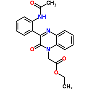 (3-(2-(乙?；被?苯基)-2-氧代-1(2H)-喹噁啉)乙酸乙酯結(jié)構(gòu)式_53493-73-5結(jié)構(gòu)式