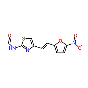 2-甲?；被?4-(2-(5-硝基-2-呋喃基)乙烯基)-1,3-噻唑結(jié)構(gòu)式_53757-30-5結(jié)構(gòu)式