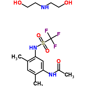 N-[2,4-二甲基-5-(三氟甲基磺酰基氨基)苯基]乙酰胺: 2-(2-羥基乙基氨基)乙醇結(jié)構(gòu)式_53780-36-2結(jié)構(gòu)式