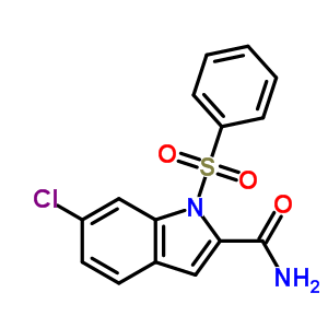 6-Chloro-1-(phenylsulfonyl)-1h-indole-2-carboxamideStructure,540740-48-5Structure 6-Chloro-1-(phenylsulfonyl)-1h-indole-2-carboxamide Structure,540740-48-5Structure