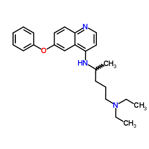 N,n-diethyl-n-(6-phenoxyquinolin-4-yl)pentane-1,4-diamineStructure,5431-04-9Structure N,n-diethyl-n-(6-phenoxyquinolin-4-yl)pentane-1,4-diamine Structure,5431-04-9Structure